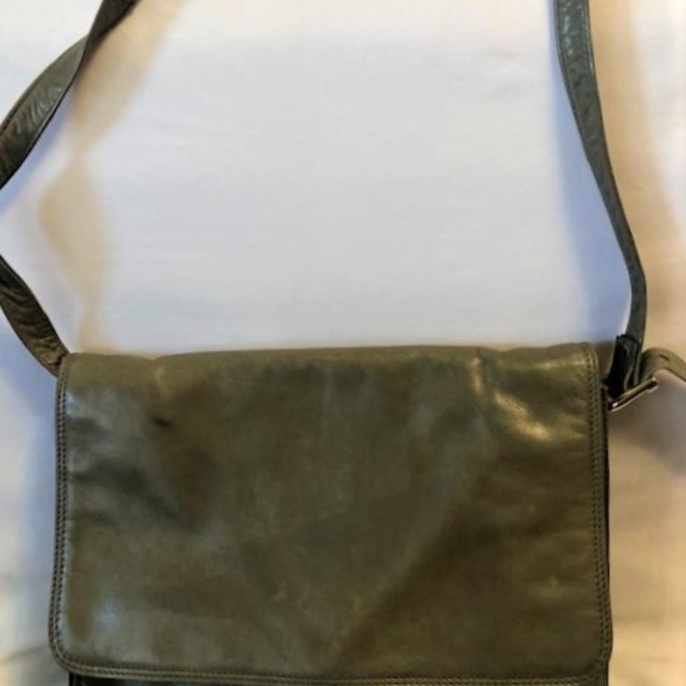 Vintage Olive Green Shoulder Handbag